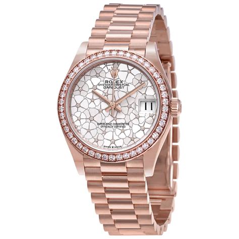 rolex everose silver grey dial